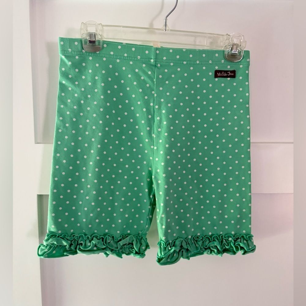 New Matilda Jane Green and white polka dot Ruffle Trim Shorts